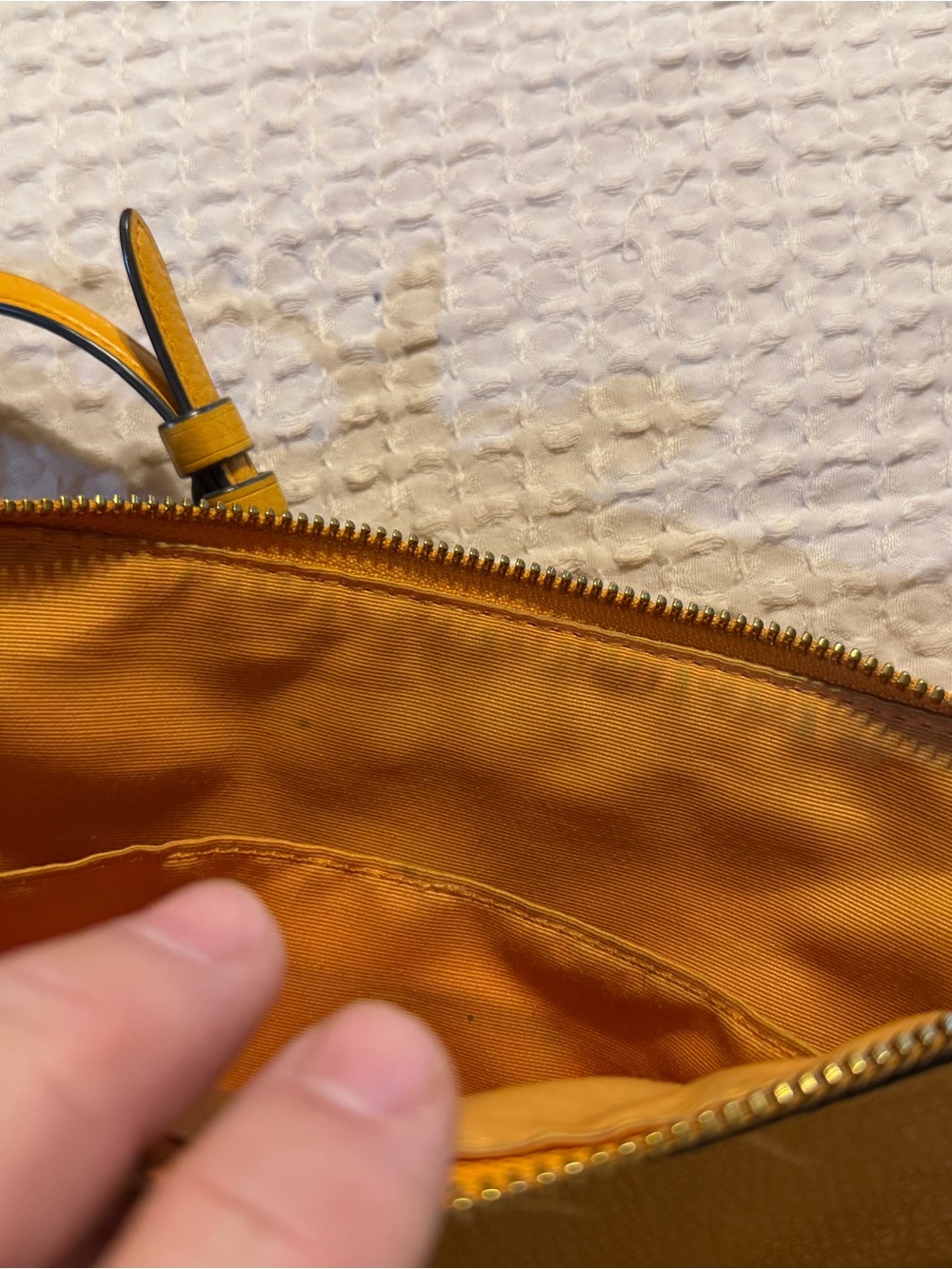 Coach Yellow Pebbled Leather Crossbody with Gold Hardware - Picture 6 of 11